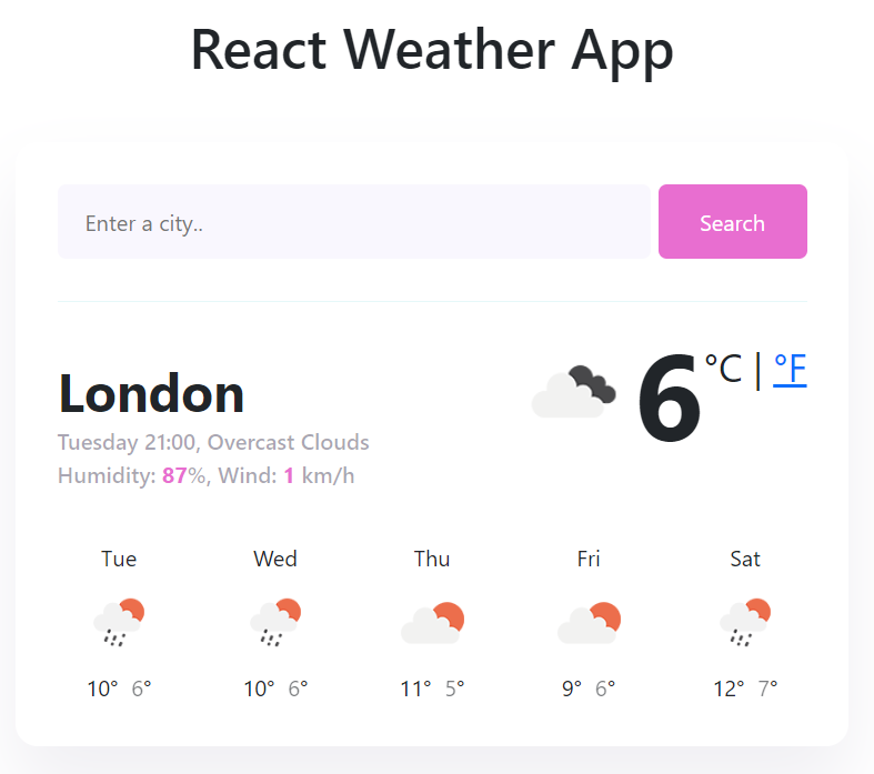 React Weather App
